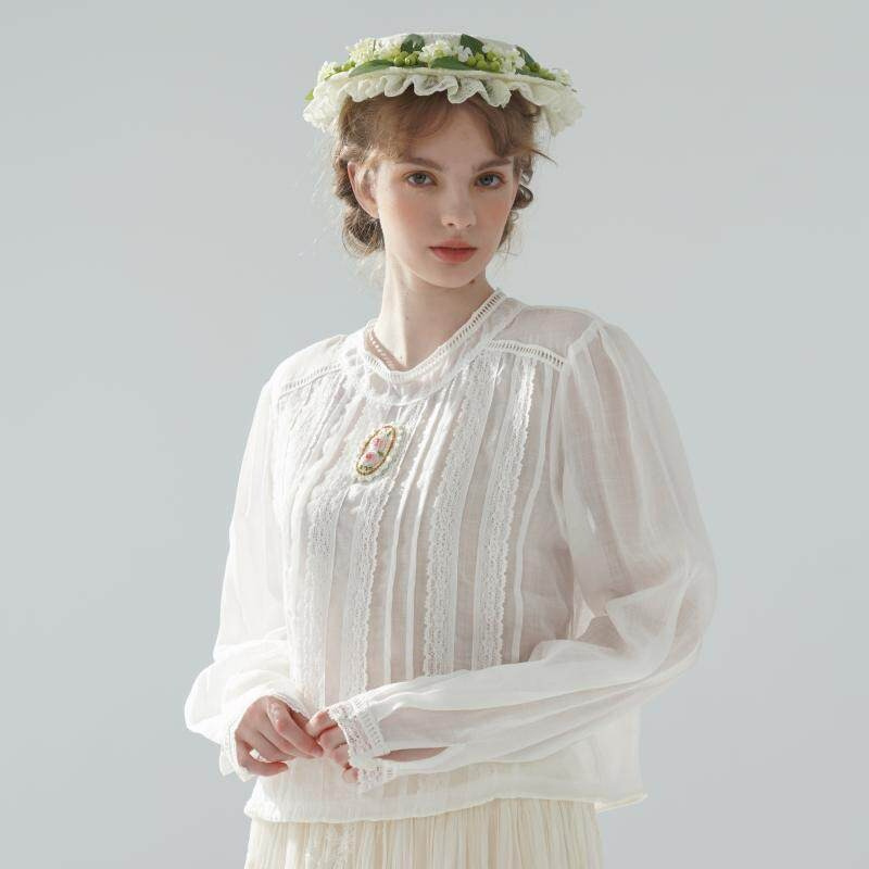 100cmBust 100%Ramie Thin White - огляд і ціна Embroidery Rose