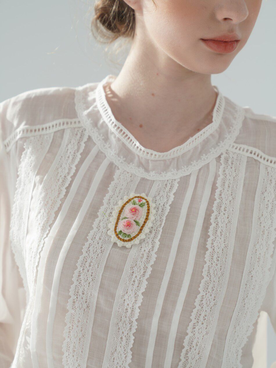 100cmBust 100%Ramie Thin White - огляд і ціна Embroidery Rose