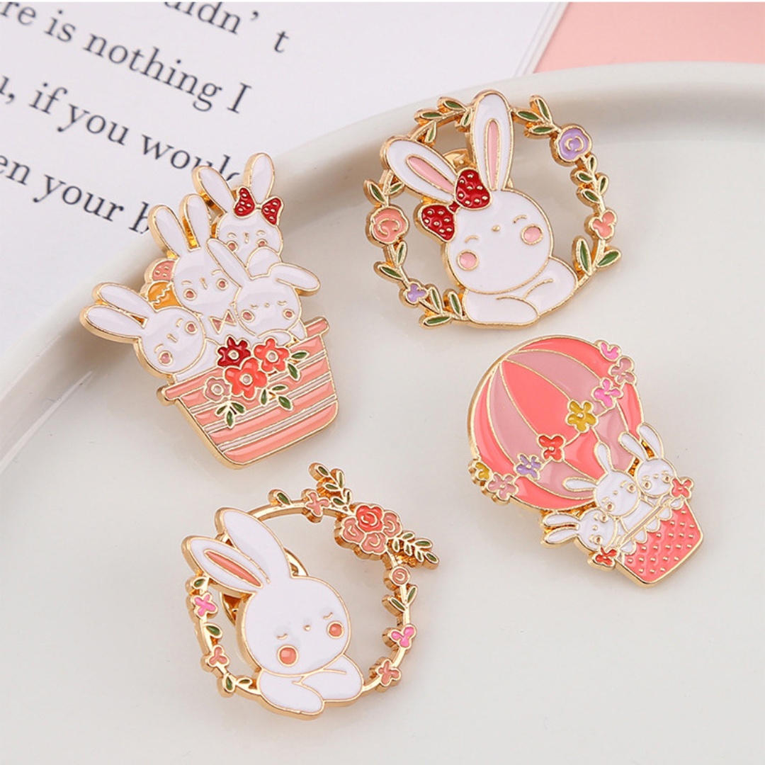 1PC Cute Bunny Metal Brooch Pi - огляд і ціна Embroidery Bali