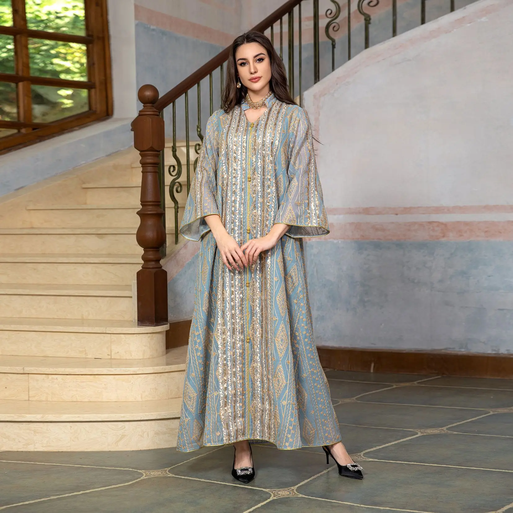 Eid Abaya Embroidery Sequin Me - огляд і ціна Embroidery Kebaya